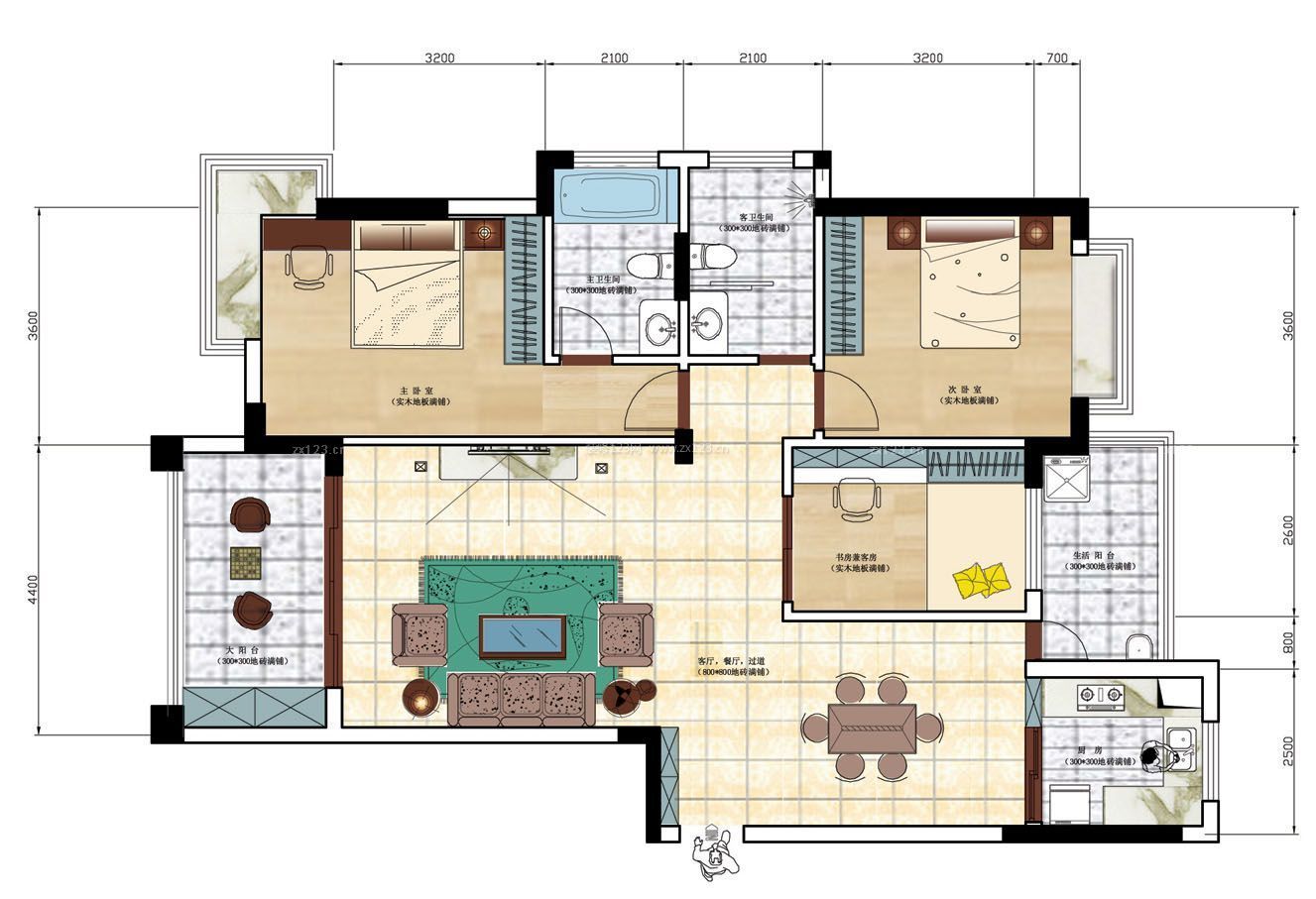 两室两厅别墅平面设计 打造功能与美感兼备的理想居所